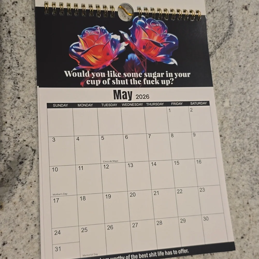 2026 F*ck It Calendar For Tired As* Women